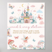 Gekke Fairy Wand en Wings Station Verjaardag Poster (Voorkant)