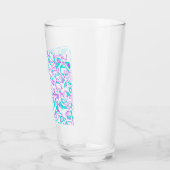 gekke fantasie brengt wit en aqua in kaart glas (Links)