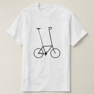 Gekke fietsensilhouet: hoge zitplaatsen en handgre t-shirt