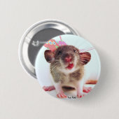 Gekke Flutterby Rat Ronde Button 5,7 Cm (Voorkant /achterkant)