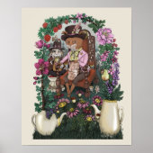Gekke Fox Mad Hatter Alice in Wonderland Poster (Voorkant)