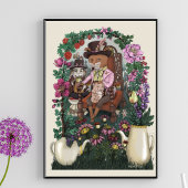 Gekke Fox Mad Hatter Alice in Wonderland Poster