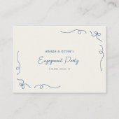 Gekke Franse Date Night Ideeën Engagement Party Informatiekaartje (Achterkant)