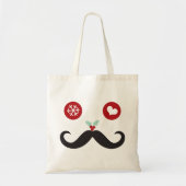 Gekke Fun Cute Mustache Holiday Aangepaste tas (Voorkant)