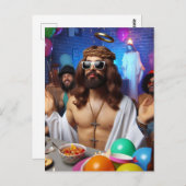 Gekke Funny AI gegenereerde kunst Happy Birthday J Briefkaart (Voorkant / Achterkant)