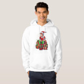 Gekke Funny Christmas Santa Claus Elf Kind Hoodie (Voorkant volledig)