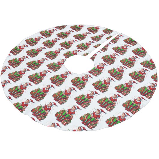 Gekke Funny Christmas Santa Claus Elf Kind Kerstboom Rok (Gekanteld)