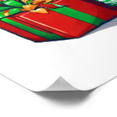 Gekke Funny Christmas Santa Claus Elf Kind Poster (Hoek)