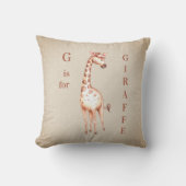 Gekke G is voor GIRAFFE Stippen  Kussen (Voorkant)