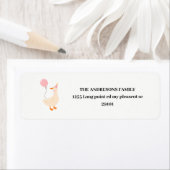 Gekke Gans 1e Verjaardag Adres Label | Kleurrijk (Insitu)