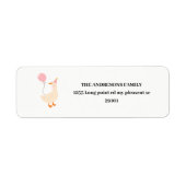 Gekke Gans 1e Verjaardag Adres Label | Kleurrijk (Voorkant)