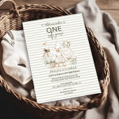 Gekke Gans 1e Verjaardag Groene Strepen Kaart