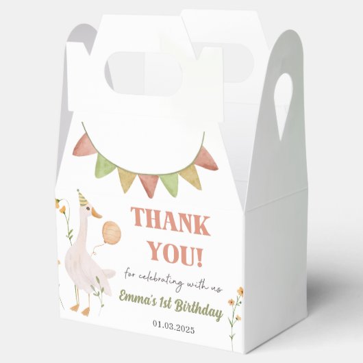 Gekke Gans 1e Verjaardagsfeest Bedankdoosjes (Geopend)