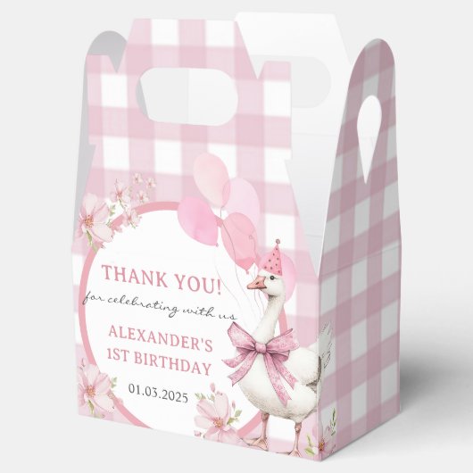 Gekke Gans 1e Verjaardagsfeest Bedankdoosjes (Geopend)