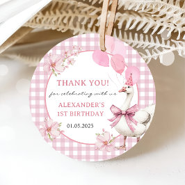 Gekke Gans 1e Verjaardagsfeest Bedankjes Labels