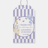 Gekke Gans 1e Verjaardagsfeest Cadeaulabel (Achterkant)