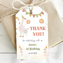 Gekke Gans 1e Verjaardagsfeest Cadeaulabel