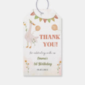 Gekke Gans 1e Verjaardagsfeest Cadeaulabel (Achterkant)