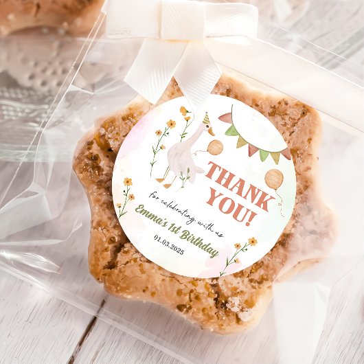 Gekke Gans 1e Verjaardagsfeest Classic Round Stick Ronde Sticker