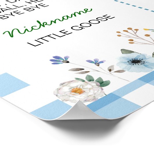 Gekke Gans 1e Verjaardagsfeest Mijlpaal Poster (Hoek)