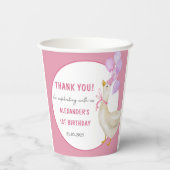 Gekke Gans 1e Verjaardagsfeest Papieren Bekers (Achterkant)