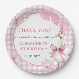 Gekke Gans 1e Verjaardagsfeest Papieren Bordje