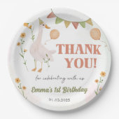 Gekke Gans 1e Verjaardagsfeest Papieren Bordje (Voorkant)