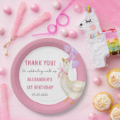 Gekke Gans 1e Verjaardagsfeest Papieren Bordje (Feest)