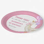 Gekke Gans 1e Verjaardagsfeest Papieren Bordje (Gekanteld)