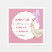 Gekke Gans 1e Verjaardagsfeest Servet (Voorkant)