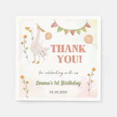 Gekke Gans 1e Verjaardagsfeest Servet (Voorkant)