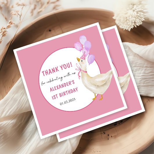 Gekke Gans 1e Verjaardagsfeest Servet