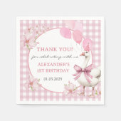 Gekke Gans 1e Verjaardagsfeest Servet (Voorkant)