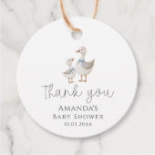 Gekke Gans Baby shower Bedankjes Labels (Voorkant)