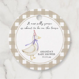 Gekke Gans Baby shower Bedankjes Labels