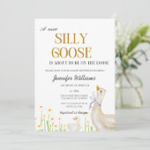 Gekke Gans Baby shower Geslachtsneutrale Vintage Kaart (Staand voorkant)