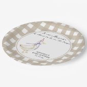 Gekke Gans Baby shower Papieren Bordje (Gekanteld)
