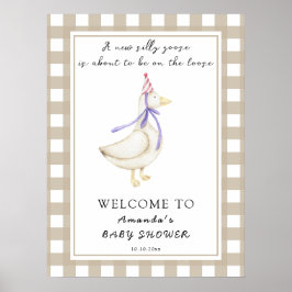 Gekke Gans Baby shower Poster