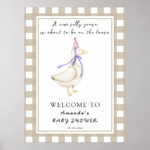 Gekke Gans Baby shower Poster