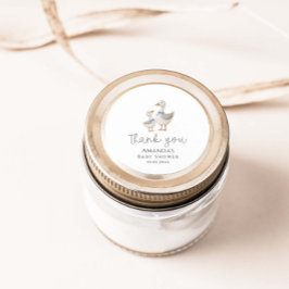 Gekke Gans Baby shower Ronde Sticker