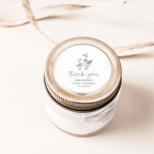 Gekke Gans Baby shower Ronde Sticker