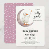 Gekke Gans Baby shower roze meisje Kaart (Voorkant / Achterkant)