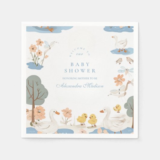 Gekke Gans Baby shower Servet (Voorkant)
