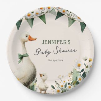 Gekke Gans Babyshower Papieren Borden Bordje