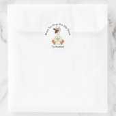 Gekke Gans Bedankt Ronde Sticker (Tas)