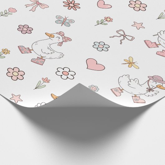 Gekke gans Birthday Cadeaupapier (Hoek)