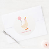 Gekke gans Birthday Ronde Sticker (Envelop)