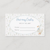 Gekke Gans Bloemen Hoeveel Snoepjes Baby showers Informatiekaartje (Voorkant)
