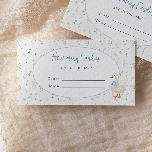 Gekke Gans Bloemen Hoeveel Snoepjes Baby showers Informatiekaartje