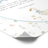 Gekke Gans Bloemen Luier Raffle Poster (Hoek)